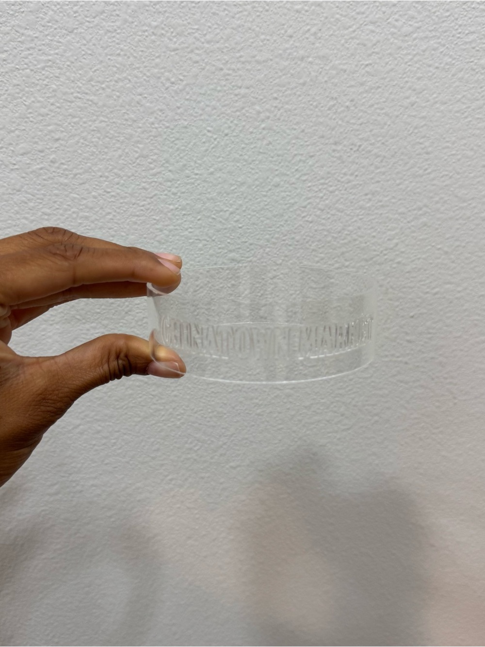Chinatown Market Basketball Holder Embossed Acrylic - Transparent